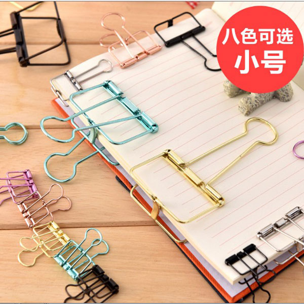 Hand ledger Contained Colorful Hollowed-out Long Tail Clip Bill Clip with Swiftlet Clips 8 Color Optional medium Number Small Number