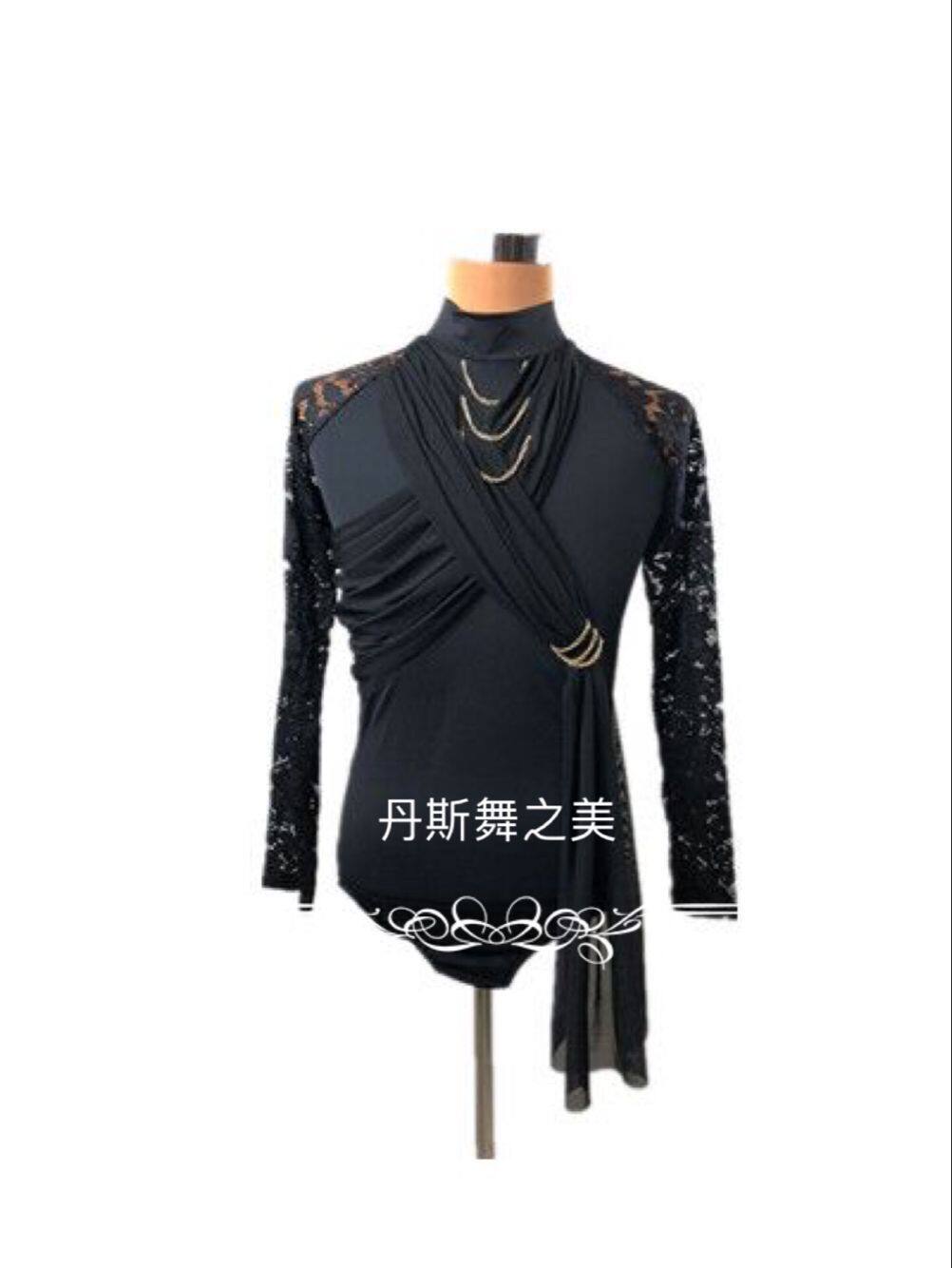 Danse Dance Arts College Entrance Exam Boys Practice Costume for Latin Dancing Boy on clothes and chains Naked Wear Superior