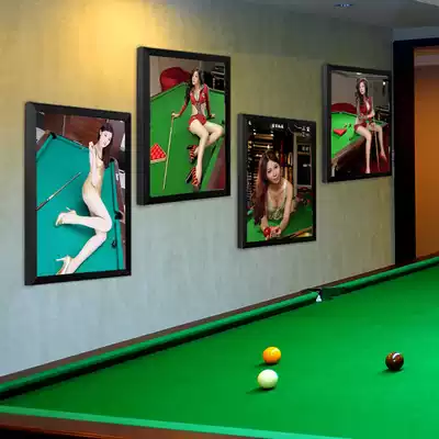 Billiard Hall decorative painting billiard room hanging painting wall framed painting snooker star poster entertainment club bar picture
