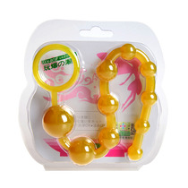 Pleasing brand colorful beads back court beads anal plug to send 100mlsilktouch anal sex lubricant
