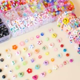 Акриловые бусины с буквами, браслет из бисера ручной работы, набор материалов, ожерелье, аксессуар с аксессуарами, английские буквы, «сделай сам»