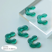 Один кусочек зеленого цветка