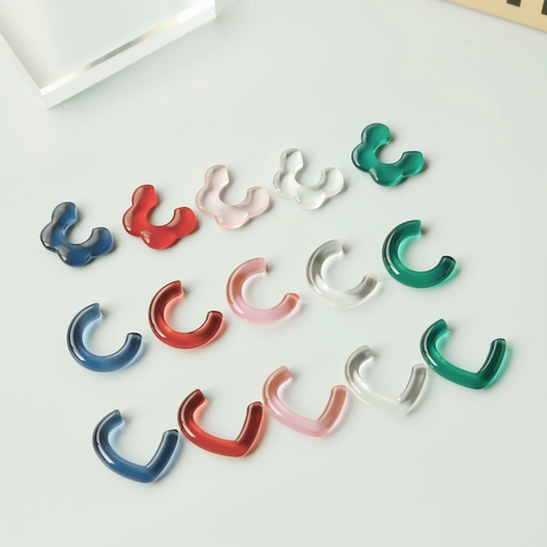 Брендовые дизайнерские серьги с аксессуарами, прозрачный набор материалов, Южная Корея, DIY