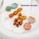 Смешанные ретро акриловые янтарные бусины, аксессуары, 50 грамм