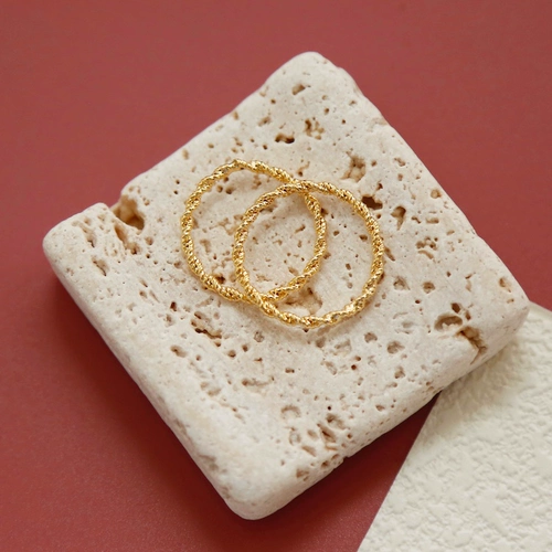 Японские ретро изысканные серьги с косичкой, аксессуары ручной работы, ручка, аксессуар, 18 карат, золотой цвет, DIY