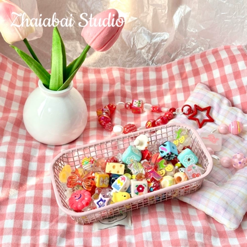 Акриловые бусины ручной работы, браслет, ожерелье, цепочка, мобильный телефон, подвеска, аксессуар