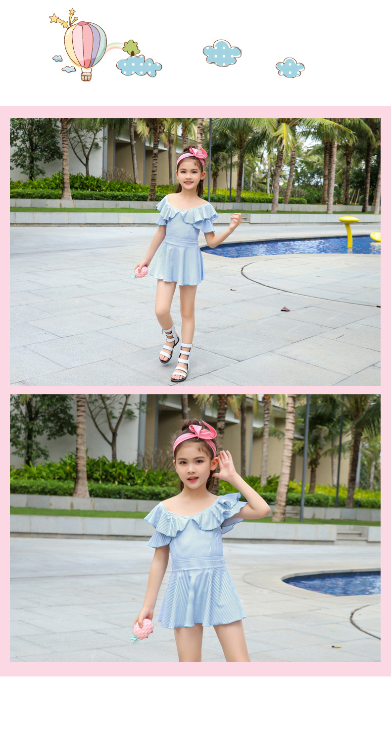 Đồ bơi bé gái 2019 trẻ em mới chia bé gái áo tắm công chúa áo tắm trẻ em Hàn Quốc - Bộ đồ bơi của Kid do boi cho be