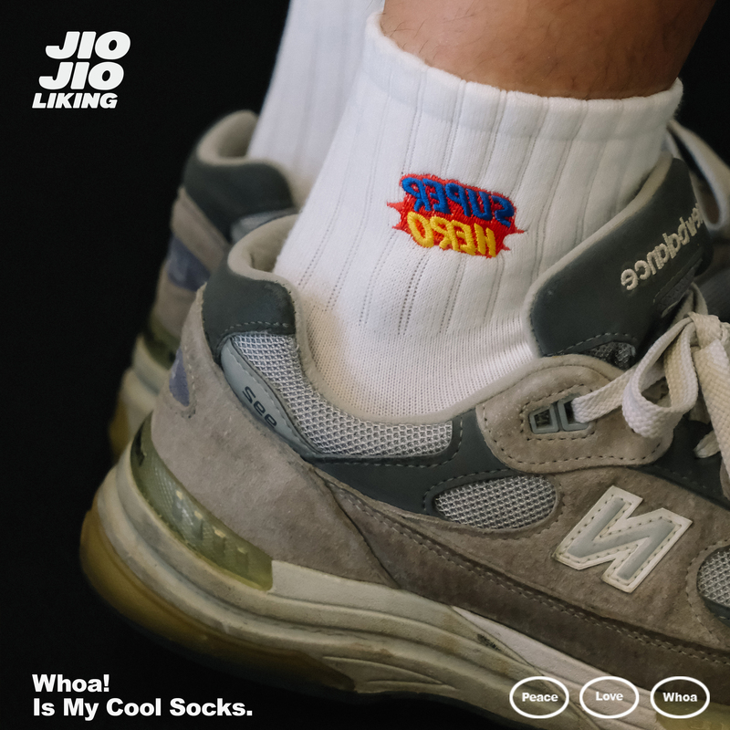 Jiojioliking Qiao Qiao Lai Ken Men's and Women's Socks Are Sweat-Absorbent, Breathable, Embroidered Men's Socks, Pure Cotton Mid-Calf Socks