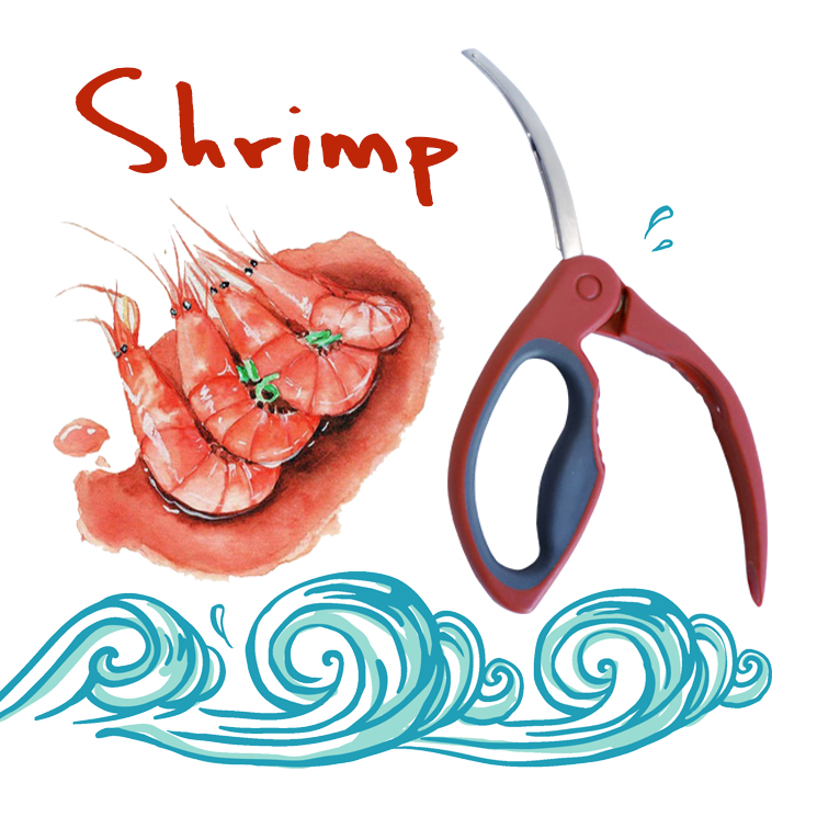 American Chefn shrimp stripper Shrimp sheller Shrimp separator to shrimp line Three-in-one multi-function scissors