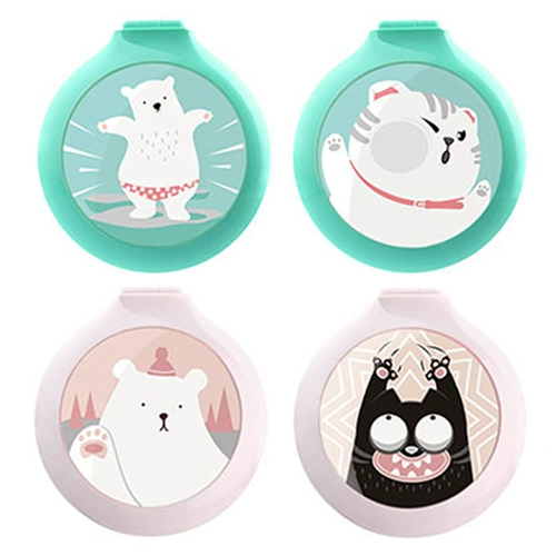 Портативная складная милая расческа, антистатический электрический пластиковый массажер, зеркало, комплект