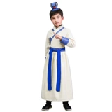 Детский древний костюм китайский изучение китайского костюма Мужские хлопковые и льня