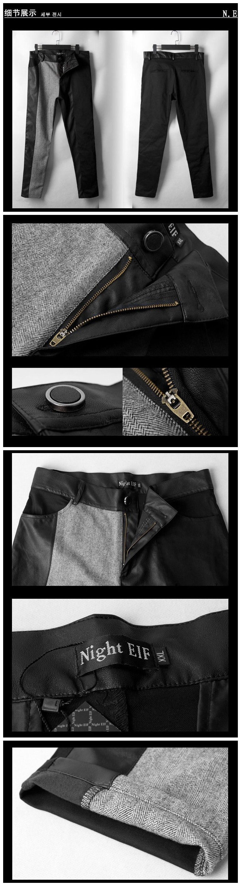 Pantalon cuir homme droit pour automne - Ref 1486234 Image 19