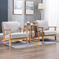 Single sofa chair leisure chair single chair simple single chair cafe sofa new Chinese Nordic main bedroom chair