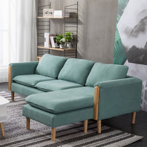 Net red noble concubine sofa living room 2021 New Nordic small apartment space fabric sofa simple modern solid wood