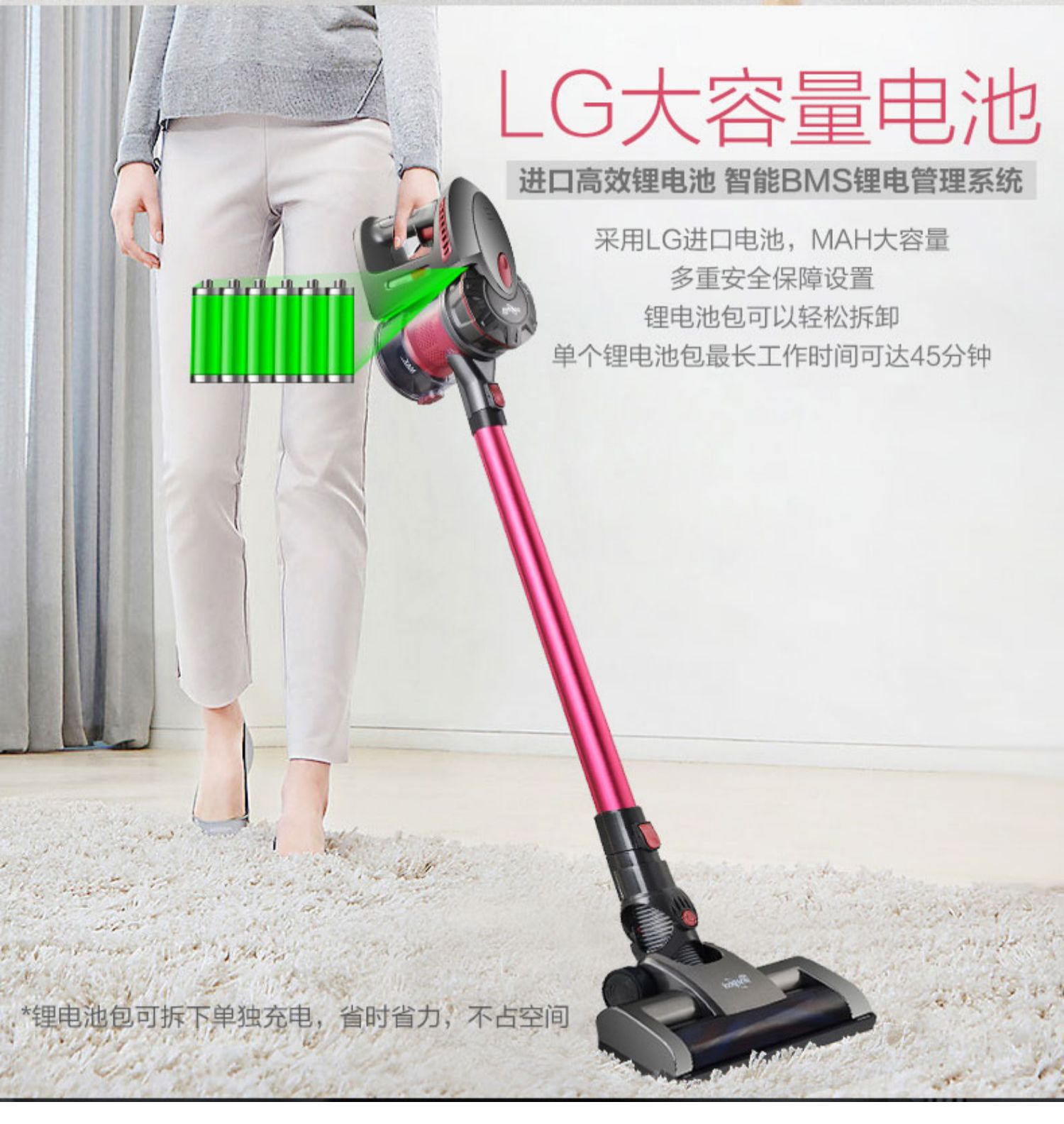 robot hut bui gia re Máy hút bụi gia đình Whirlpool xe nhỏ không dây với công suất lớn hút mạnh tay im lặng 螨 480 / 496Y - Máy hút bụi robot hút bụi lau nhà xiaomi vacuum mop skv4093gl