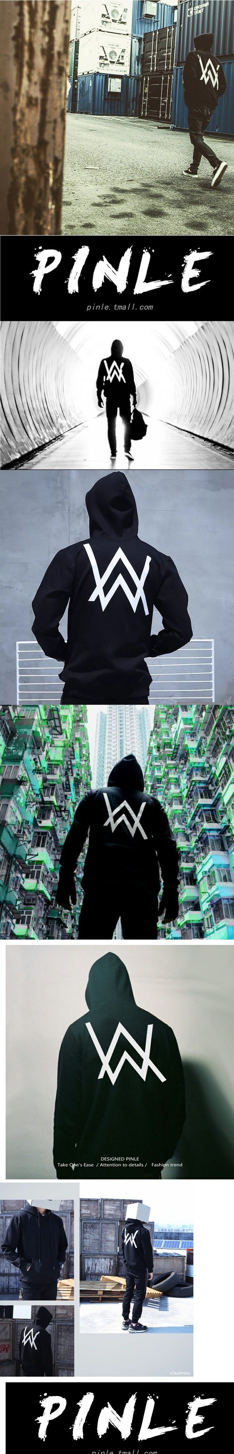 Phần mỏng Allen Walker áo len nhạt dần với cùng một DJ âm thanh áo khoác alan walker Alan nam và nữ sinh thủy triều hoodie cặp