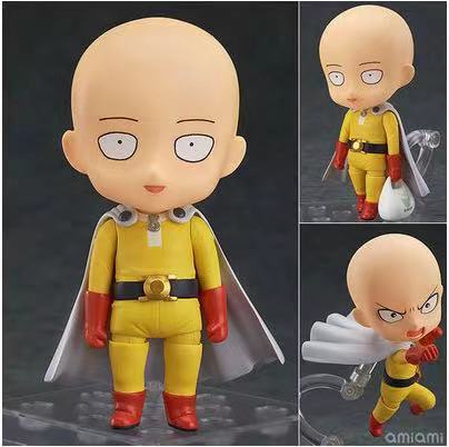 Q Version Station Native 575goods in stock   figma310   One punch Superman   Qiyu teacher   hit Bald head male Movable Face change Garage Kit Model Doll
