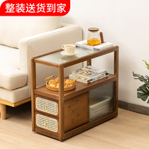 Sofa Side Cabinet Side Cabinet Removable Side Few Corners A Few Glass Small Table Shelve Narrow Living Room Small Tea Table Side Table