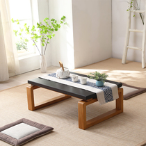 Tatami tea table solid wood bay window table small coffee table bedroom sitting low tea table simple modern small kang table home