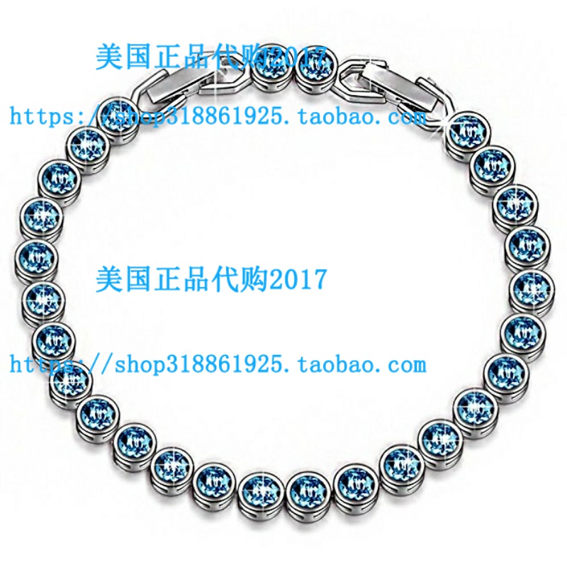 LadyColour Ballad for Adeline Blue Tennis Bracelet Made