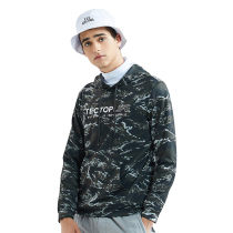 TECTOP exploration autumn and winter outdoor sports pullover camouflage sweater mens loose breathable hooded fashion jacket