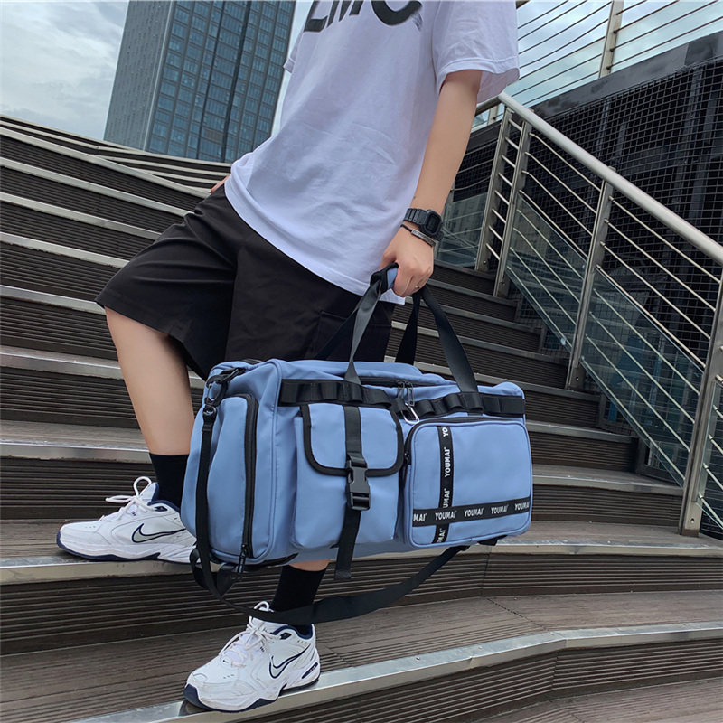 Travel bag Large capacity Male short distance travel portable travel bag Hand luggage Shoulder Bag Female Dry Wet Separation Fitness Bag