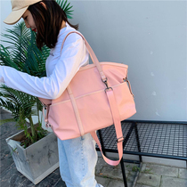 Travel storage bag womens large bag portable out of light simple fashion canvas portable maternity hospital luggage bag