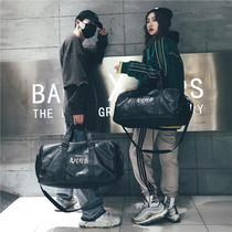 Tide brand original leisure short trip bag womens portable large capacity clothes luggage bag mens sports fitness bag tide