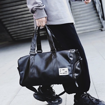 Duffel bag Male portable light student residence large capacity clothes storage bag Female leather business travel luggage bag