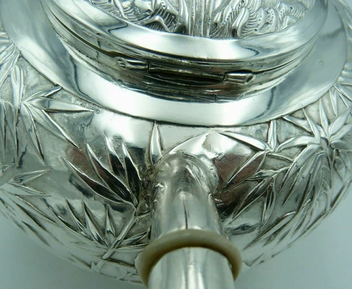 Специальное предложение династии Цин Античный серебряный чайный чайный чайный чай