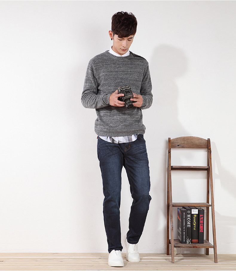 Jeans pour grands chantiers droite en vrac en coton ammoniac pour automne - Ref 1463867 Image 34