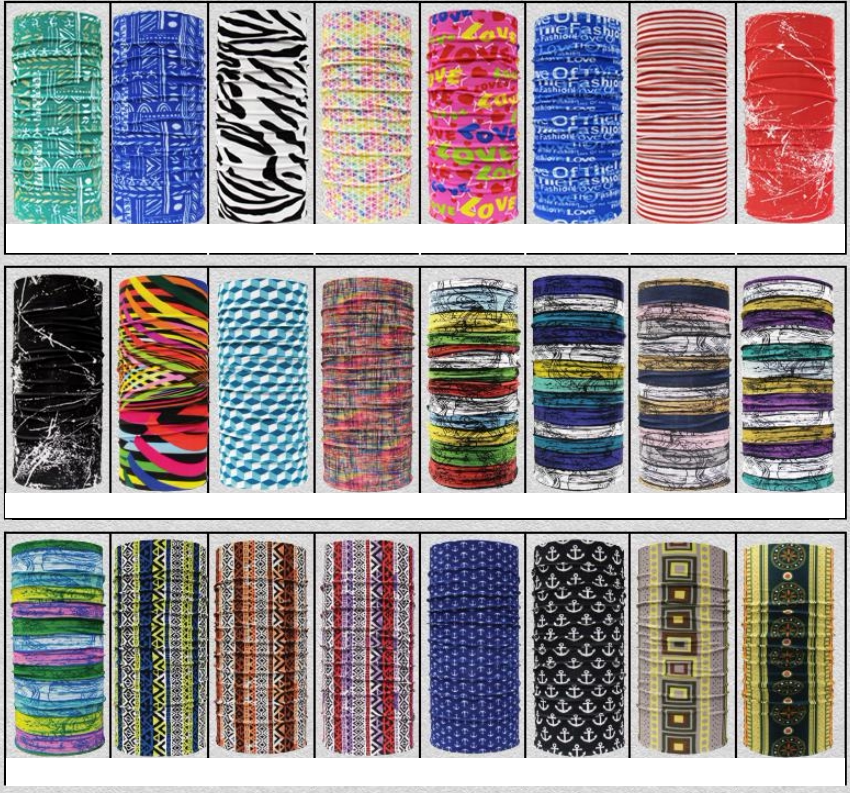 100 Variable Magic Headscarf for men and women Sports walled neck Summer outdoor sunscreen Neck cover riding Breathable Scarf face towels