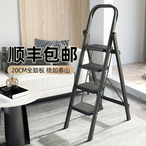 Household ladder Indoor multi-function folding ladder thickened telescopic lightweight three four five six-step herringbone ladder Family use