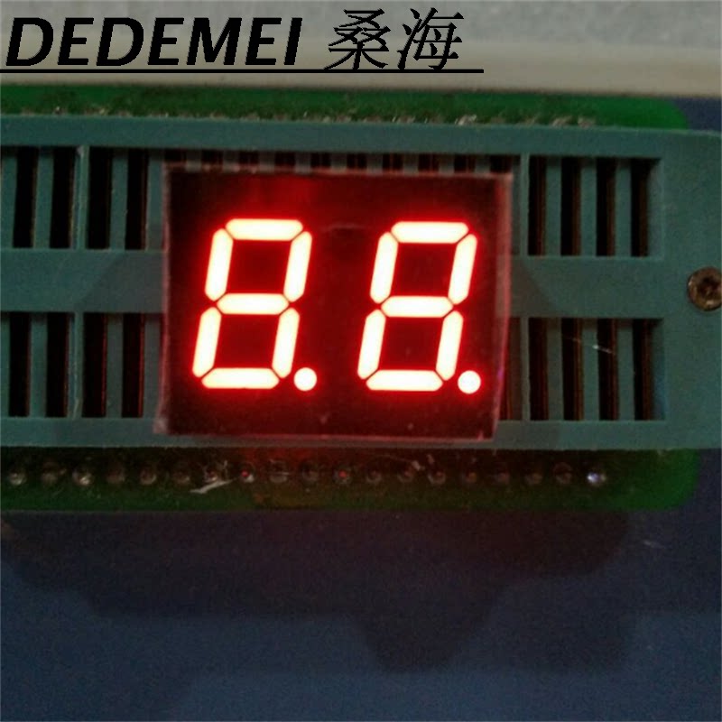 0 4-inch 2-bit seven-segment bright red glow tube 4201BS 10 feet total red light red two