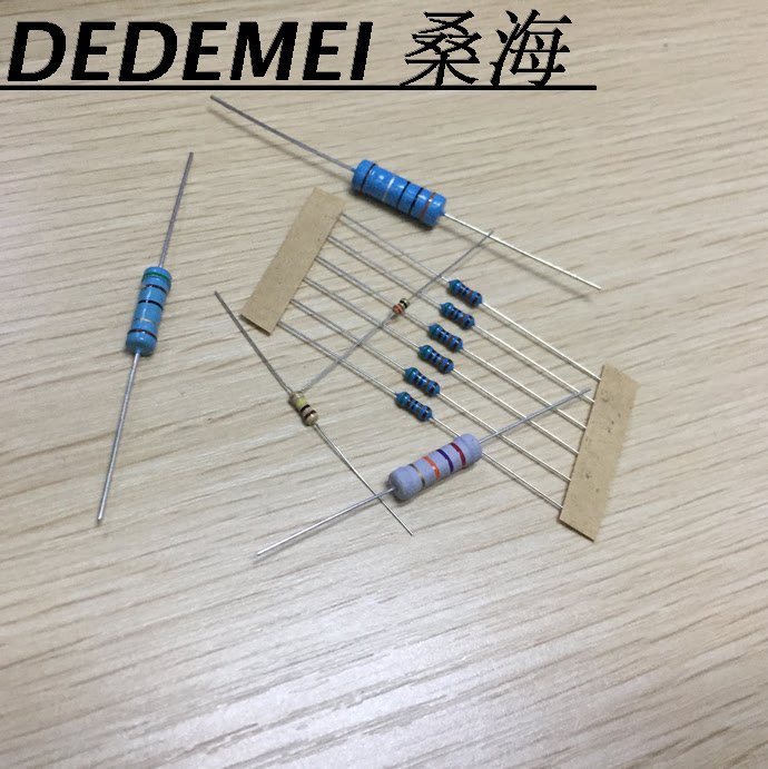 Color ring resistance straight inserts 3 rings 5 ring metal film resistance oxide film resistance 1 8W1 4W1 2W1W3W1%5% 2W1W3W1%5%