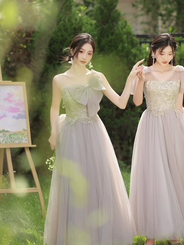 Длинное платье подружки невесты, летняя юбка, коллекция 2023, городской стиль, изысканный стиль, для подружки невесты