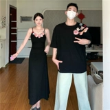 Tide, небольшая дизайнерская летняя парная одежда для влюбленных, футболка с коротким рукавом, юбка, тренд сезона, в корейском стиле, французский стиль