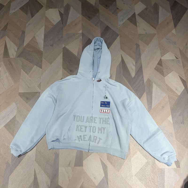 Play Hollywood Niche Trendy Brand Letter Rhinestone Washed Vintage Hoodie American Casual Loose Sweatshirt