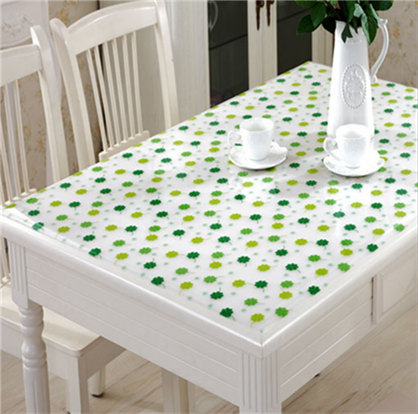 Transparent desktop protective film table cushion PVC table cloth anti-water and oil-water crystal plate tea table with cushion on the table