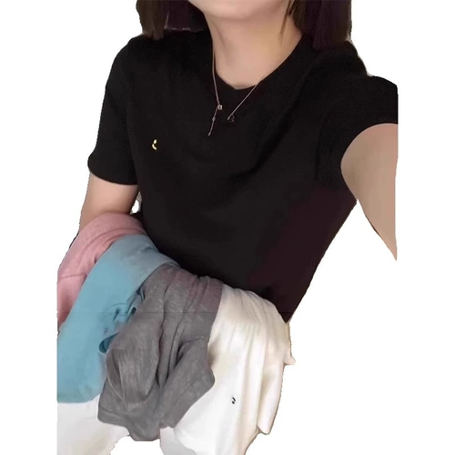 Маска для лица, летняя элитная футболка с коротким рукавом, изысканный стиль, свободный крой