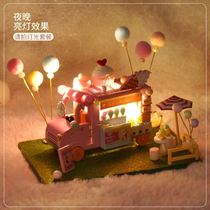 diy cottage creative car handmade house model toy girl birthday gift girl male best friend