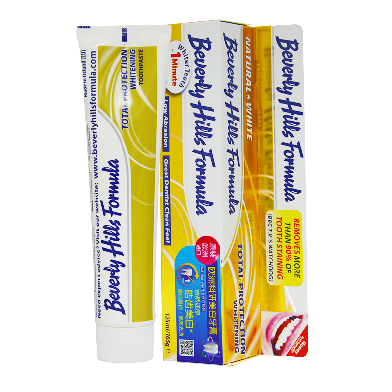 Ireland imports Beverly HillsFormula gold dress whitening toothpaste 165g