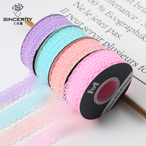 Ribbon Flower Material 3CM Nylon Lace Flower Bouquet DIY Flower Art Ribbon Flower Packaging Material