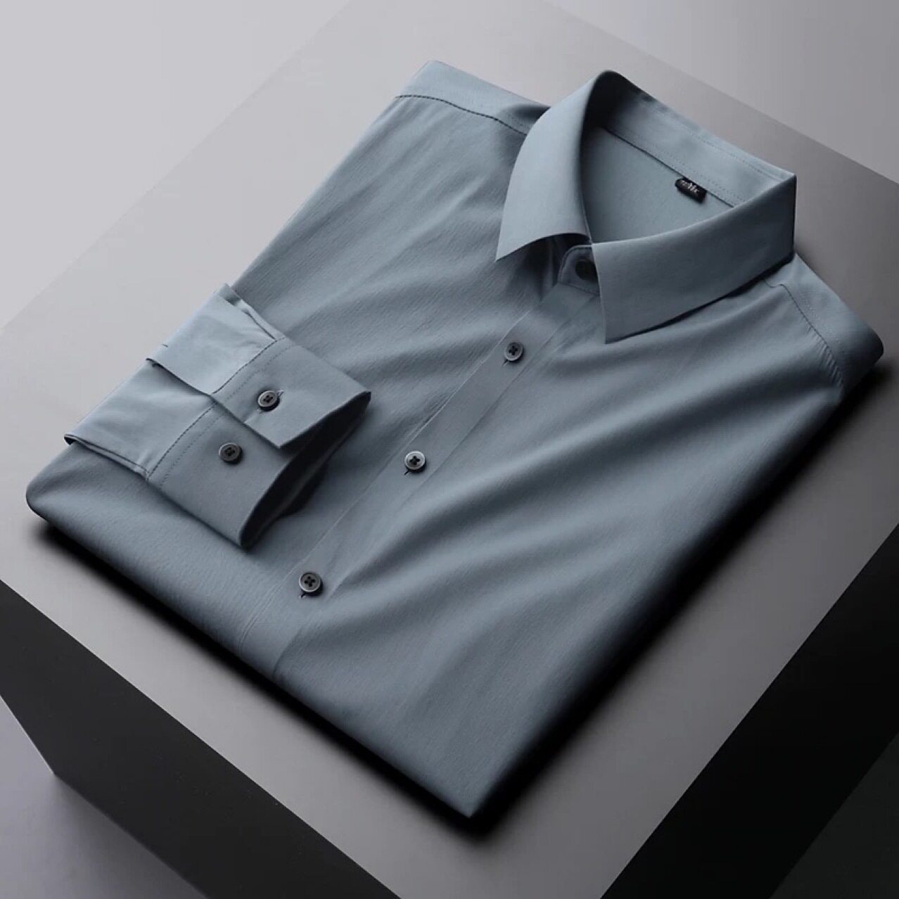 Boomer Long Sleeve Shirt Man Spring Autumn Season New High End No Marks For Ironing Pure Color Shirt Men Business Casual Blouse