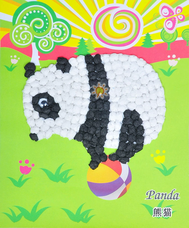 Trẻ em phim hoạt hình handmade TỰ LÀM 搓 giấy vẽ 揉 giấy vẽ mẫu giáo nguyên liệu handmade 12 đồ chơi cho bé 1 tuổi