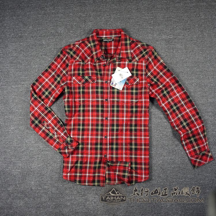 Italian IMPAVIDO men's all-cotton casual long sleeve shirt high-end craft Europe big card