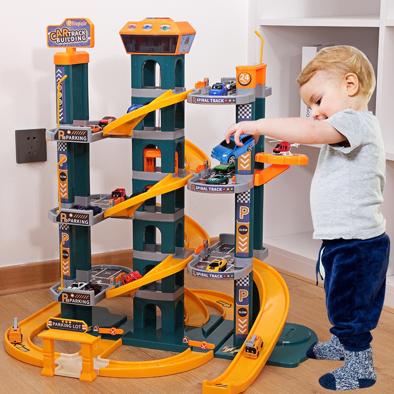 Boys toy car parking lot multi-layer track puzzle multi-functional intelligence brain girl birthday gift 3-46 years old