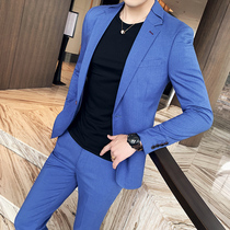 Spring Summer Thin style Casual Suit Mens Body Jacket Youth Korean Version Student Yinglun Windsuru Handsome Suit Man Suit Tide