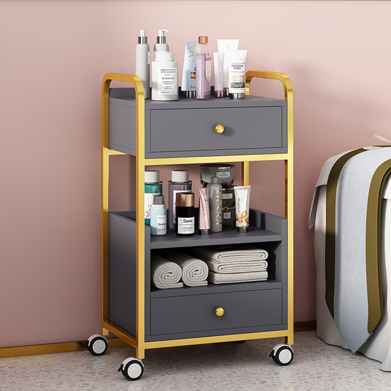 Beauty car beauty salon special small trolley tattoo embroidery hair and nail salon multi-functional mobile tool cart rack
