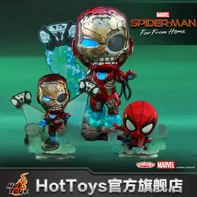 Hot Toys 蜘蛛人神祕客的鋼鐵人幻象及蜘蛛人cosbaby迷你人偶